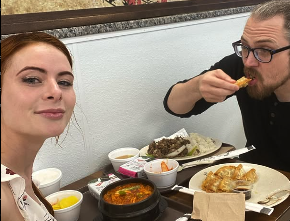 Dining at H Mart food court